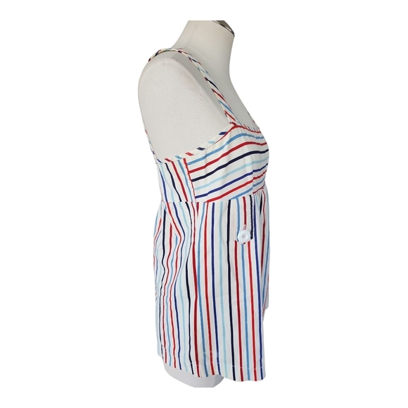 Akira Chicago Multicolor Striped Sleeveless Tank Top – S L – Red, White & Blue - Picture 3 of 12